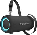 Passau Portable Bluetooth Speakers Loud 40W Peak Stereo Sound, Passive Radiators-Deep Bass, All Day Playtime, Adjustable Strap, BT5.3, IPX5 Wireless Speaker RGB Lights for Indoor Outdoor by TinyTreasures Baby Boutique