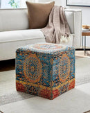 Mark&Day Pouf Ottoman, Kaltenleutgeben Traditional Saffron Cube Pouf Foot Rest for Living Room, Bedroom and Boho Home Decor (18"x18"x18") by CozyNest Decor