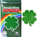 BioSwiss Bandages, 4 Leaf Clover Shaped Self Adhesive Bandage, Latex Free Wound Care, Fun First Aid Kit Supplies for Kids and Adults, 50 Count by TinyTreasures Baby Boutique