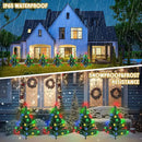 Retisee 6 Pack Solar Christmas Tree Pathway Lights Decorations Outdoor LED Snowflake Lights 8 Modes Prelit Small Christmas Tree Waterproof Solar Stake Lights for Garden, Yard, Lawn, Cemetery by GreenHaven Gardens