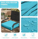 Patio Chair Cushions 19 X 19 X 4 Inch Waterproof Outdoor Seat Cushions for Patio Furniture, Outdoor Sofa Couch Pads with Ties & Handle, Set of 2, Lake Blue by GreenHaven Gardens
