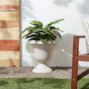 PL00TP Classic Traditional Plastic Urn Planter Indoor/Outdoor, 16" x 18", Taupe by CozyNest Decor
