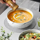 MALACASA Large Serving Bowls, 60 OZ (8'') Salad Bowls Set of 2, Ceramic Mixing Bowls for Kitchen, Serving Bowl for Soup, Pasta, Side Dishes and Entertaining, Marble Grey, Series REGULAR by CozyNest Decor