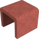 Modern Channel Pink Chenille Foot Stools Ottoman Home Décor, Soft Ottoman Foot Rest Chair for Bedroom and Living Room, Vanity Chair and Stool in Dressing Area, and Lounge by CozyNest Decor