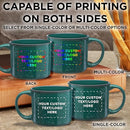 DISCOUNT PROMOS Custom Ceramic Campfire Coffee Mugs 13 oz. Set of 100, Personalized Bulk Pack - Perfect for Tea, Espresso, Cappuccino, Hot Cocoa - Green by TinyTreasures Baby Boutique