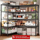 REIBII 70" W Storage Shelves Heavy Duty Load 1600LBS, Metal Shelving 5-Tier Wire Shelving Unit Metal Shelves for Storage Adjustable Shelving Rack for Pantry Kitchen 70" W*15.8" D*72.4" H, 2 Pack by CozyNest Decor