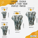 Safari Animal Wall Decals for Kids by Lipastick-Peel and Stick Jungle Stickers Giraffe, Elephant, Hippo, Palm Tree, Parrot for Toddlers Room, Nursery, Playroom, Classroom, Daycare Decor Art- M Size by TinyTreasures Baby Boutique