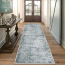 Runner Rug 2'6''x8' Washable: Modern Abstract Kitchen Rug With Non-Slip Backing, Thin Long Carpet for Hallway, Bedroom, Laundry Room-Black by TinyTreasures Baby Boutique