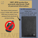 2 Passport Holder - Travel Essentials, RFID Blocking Wallet Credit Card Organiser, Plain Accessories Slim Cover For Men & Women by TinyTreasures Baby Boutique