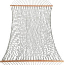 Hatteras Hammocks Deluxe Navy Oatmeal Heirloom Tweed Duracord Rope Hammock with Free Extension Chains & Tree Hooks, Handcrafted in The USA, 450 LB Weight Capacity, 13 ft. x 60 in by GreenHaven Gardens