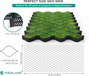 Vodaland - 4" GeoCell - 100% Permeable for Parking Pads, Retaining Walls and Erosion Control, Size 9 ft x 17 ft by GreenHaven Gardens