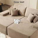 ovios 81" Oversized Sectional Double Lounge Chaise with Cloud Plush Sofa Bed, No Assembly Required, Fluffy Modern Sleeper Loveseat Chair for Indoor Living Room Bedroom Reading, Camel (Corduroy Fabric) by CozyNest Decor