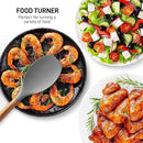 Zulay Kitchen Utensils Set Non-Stick Silicone Cooking Utensils Set with Authentic Acacia Wood Handles - 5 Piece Silicone Utensil Set - Kitchen Utensils Set with 464°F Heat Resistance - Gray by CozyNest Decor
