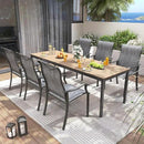 UDPATIO Outdoor Dining Chairs Set of 4, High Back Wide Seat Patio Furniture Chairs with All Weather Breathable Textilene, for Lawn Garden Backyard, Dark Grey by GreenHaven Gardens
