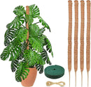 EcoNour Moss Pole for Plants – 28 inches (4 Pack) | Monstera Plant Support for Plant Climbing and Growth | Elevate Your Indoor Garden, Plant Support for Indoor Potted Plants to Grow Upwards by GreenHaven Gardens