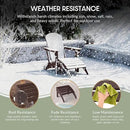 WestinTrends Outdoor Ottoman, Patio Adirondack Ottoman Foot Rest, All Weather Poly Lumber Folding Foot Stool for Adirondack Chair, Widely Used for Outside Porch Pool Lawn Backyard, Dark Brown by CozyNest Decor
