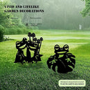 3 Pack Frog Metal Garden Decorative Stakes, Weather Proof Silhouette Statues for Yard, Patio,Outdoor Decor for Frog Lovers and Pet Owners by CozyNest Decor