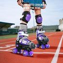 Adjustable Quad Skates for Kids, Teens, and Adults – Light-Up Wheels – Comfortable Fit, Secure Closure, Indoor and Outdoor Roller Skates for Boys and Girls by TinyTreasures Baby Boutique