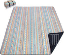 PY SUPER MODE Picnic Blankets Extra Large, Waterproof Foldable Outdoor Beach Blanket Oversized 83x79” Sandproof, 3-Layer Picnic Mat for Camping, Hiking, Travel, Park, Concerts(Orange Boho) by TinyTreasures Baby Boutique