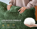 Oversized Modular Sofa Comfy Cloud Couch with Storage, Extra Deep Plush Sectional Sofa Set for Living Room, Covers Washable, Chenille, Olar (Green, 4-Seater with Ottoman, l-Shaped) by CozyNest Decor