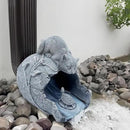 Real Cat Sculpture Gutter Downspout Extender, Eco-Friendly Resin Garden Animal Statue, Decorative Gutter Extension Downspout, Outdoor Decor Ornament, Splash Block, Perfect for 3"x4" Downspouts by GreenHaven Gardens
