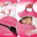 Hobestluk 3.5FT Bean Bag Chair Adult Bean Bag Chair Large Bean Bag Chair with Filler Included Teardrop Bean Bag with Removable Cover for Bedroom Living Room - (Large, Pink) by CozyNest Decor