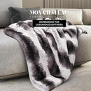 Mon Chateau Luxury Printed Faux Fur Throw with 6cm Foldover for Couch, Sofa, or Bed - Plush Ultra Soft Blanket for Sleeping or Home Décor, 60" x 70" (Striped) by CozyNest Decor