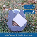 Stocky Bunny Garden Statue - Outdoor Key Hider for Garden, Porch or Patio - Magnetic Cover Key Hider by GreenHaven Gardens