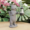 Solar Powered Garden Resin Statue Lights, 10 Inch Waterproof Outdoor Animal Cute Cat Figurine Lights, Suitable for Patios, Balconies, Lawns, Courtyards, Etc. (Basket) by GreenHaven Gardens