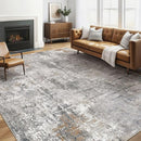 6x9 Area Rugs Washable Rug: Large Abstract Modern Soft Stain Resistant Indoor Floor Non Slip Accent Carpet for Living Room Bedroom Nursery Playroom Dining Room Office Dorm Home House- Gray Rust by TinyTreasures Baby Boutique