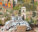Indian Lush Jaipur Garden Wallpaper Mural Vibrant Green Wallpaper for Bedroom Living Room TV Sofa Background Large Art Wall Mural(Not Self-Adhesive) by TinyTreasures Baby Boutique