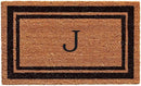 Calloway Mills 152963672J Black Border 36" x 72" Monogram Doormat Letter (J) by CozyNest Decor