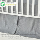 Brandream Gender Neutral Baby Crib Bedding Set 3 Pieces 100% Cotton Like Linen Supersoft Classic Quilted Plaid Design Boho Bohemian Farmhouse Chic Nursery Decor (Gray) by TinyTreasures Baby Boutique