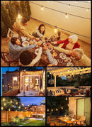 Brightown Solar String Lights Outdoor Waterproof 75FT with 35 Shatterproof ST38 LED Bulbs, 2700K Solar Lights Outdoor with Remote, Solar String Lights for Outside, Camping, Yard, Party Decor by CozyNest Decor
