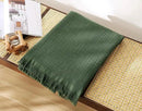 100% Cotton Muslin Throw Blanket for Bed, Couch, Small, Decorative, Soft, Pre-Washed, Breathable and Lightweight Gauze Blanket with Tassels, Suitable for All Seasons, Olive Green, 50"x60" by CozyNest Decor