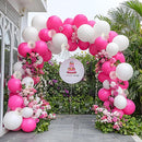 JOYIN 150 Pcs Hot Pink Balloons, Different Sizes 18 12 10 5 Inch Hot Pink Latex Balloon Arch Kit with Instruction for Birthday Party Graduation Wedding Holiday Decoration by TinyTreasures Baby Boutique