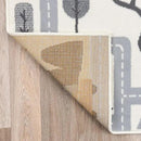 Rugshop Kids Play Road Rug for Playroom,Kidsoom,Nursery Room Interactive Cityscape for Cars and Toys Indoor Soft Runner Rug 2'x7' Cream by CozyNest Decor