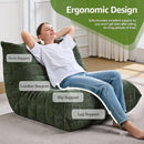Bean Bag Chairs for Adults Giant Bean Bag Chair Memory Foam BeanBag Chair Big Bean Bag Sofa with Filler Faux Fur Fireside Beanbags Lazy Sofa for Living Room Bedroom Dorm Office (Green Chenille) by CozyNest Decor