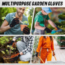 HLDD HANDLANDY Leather Work Gloves for Men & Women, Adjustable Wrist Cowhide Gardening Glove with Reinforced Palm for Driver by GreenHaven Gardens