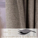 Room Divider Curtains Screen Partitions, Linen Look 100% Blackout Drapery 84 Inches Long, 120" Wide Pinch Pleated Window Drapes, Privacy Protecting, Light Blocking, (1 PC, Light Coffee) by CozyNest Decor