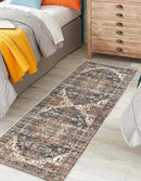 Keen Home Design 2x7 Rug - Machine Washable Runner Rug with Non-Slip Backing, Ideal for Hallway, Entryway, Kitchen, Laundry Room - Vintage, Easy Clean, Durable, Low Pile Rug - (2'6" x 7') by CozyNest Decor