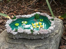GlitZGlam Duck Pond -Mother and Ducklings! A Miniature Duck Pond for a Miniature Fairy Garden and Miniature Garden Accessories by GreenHaven Gardens