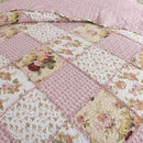 NEWLAKE Quilt Set Queen Size, Bedspread Sets Pink Botanical Floral, Reversible Quilt Bedding Set Lightweight and Breathable for All Seasons, Soft Quilted Bedspread with 2 Pillow Shams by CozyNest Decor