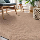 CAMILSON Easy Jute Rug 5x7, Indoor Outdoor Natural Color Farmhouse Area Rugs for Living Room Patio and Kitchen Rug, Solid Boho Woven Design, Easy-Cleaning, Washable Outside Carpet Alfombras (5 x 7) by CozyNest Decor
