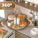 Acacia Wood 24" Lazy Susan Turntable Organizer for Table Top, Farmhouse Extra Large Round Lazy Susan for Serving Kitchen Countertop Cabinet for Charcuterie Centerpiece, Bathroom Vanity Tray Decor by CozyNest Decor