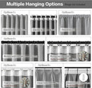 RAIN CITY Grey Blackout Curtains&Drapes 104 Inch Long, Back Tab Pinch Pleated Look Draperies with Hooks Thermal Curtains for High Living Room Sliding Door 50 Wide Set of 2 by CozyNest Decor