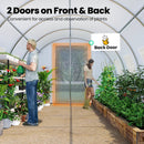 KING BIRD Premium 25x10x6.6FT Greenhouse for Outdoors, Large Walk-in Heavy Duty Galvanized Steel Frame, Mesh Door Screen Window Upgraded Zipper Tunnel Hoop for Garden Plant Winter, White by GreenHaven Gardens