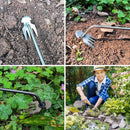 Amposei Weeding Artifact Uprooting Weeding Tool, Multifunctional Weeder, Hand Weeder Tool, Stand Up Weed Puller Tool with Handle for Garden Yard Farm Weed Removal (11in, Wood Handle) by GreenHaven Gardens