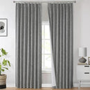 Vision Home Charcoal Grey Full Blackout Curtains Pinch Pleated Room Darkening Window Curtains 95 inch for Living Room Bedroom Thermal Insulated Pinch Pleat Drapes with Hooks Back Tab 2 Panel 40"Wx95"L by CozyNest Decor