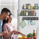 Spice Rack Magnetic for Fridge,Magnetic Fridge Shelf,Spice Shelf,Condiment Organizer,Refrigerator Organizers and Storage with Magnetic Hooks,Owl Kitchen Decor(Gray) by CozyNest Decor